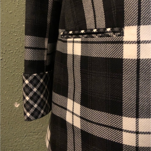 J.G. Hook Suits Sz 6 Gray & White Plaid Wool Blend Jacket - Picture 5 of 6